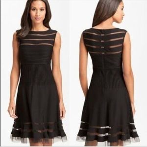 Tadashi Black Fit & Flare Party Evening Dress..!!